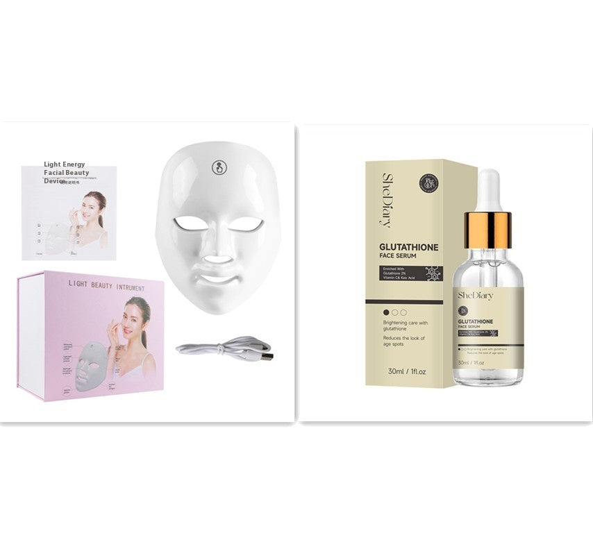 LED Photon Skin Rejuvenation Mask with Touch Screen and Seven Color Lights