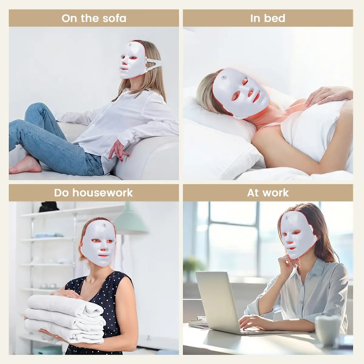 LED Photon Skin Rejuvenation Mask with Touch Screen and Seven Color Lights